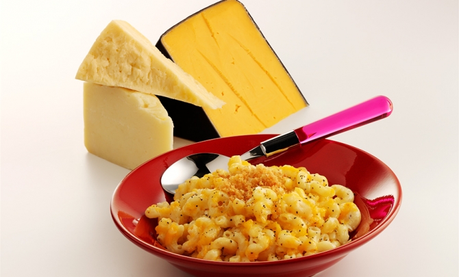 Macaroni And Cheese with Aged Cheddar And Asiago Cheeses