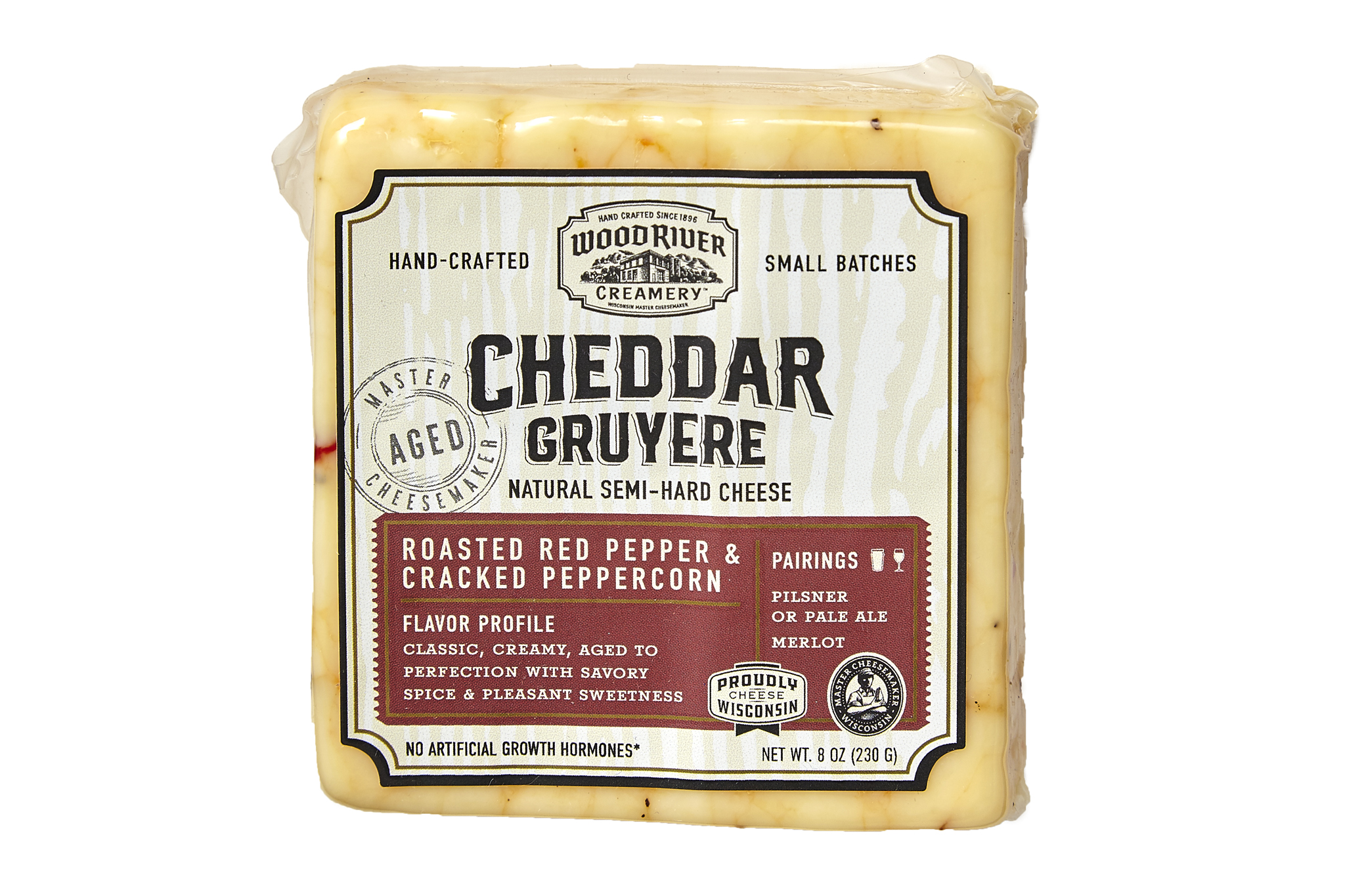 Wood River Creamery Roasted Red Pepper & Cracked Peppercorn front package
