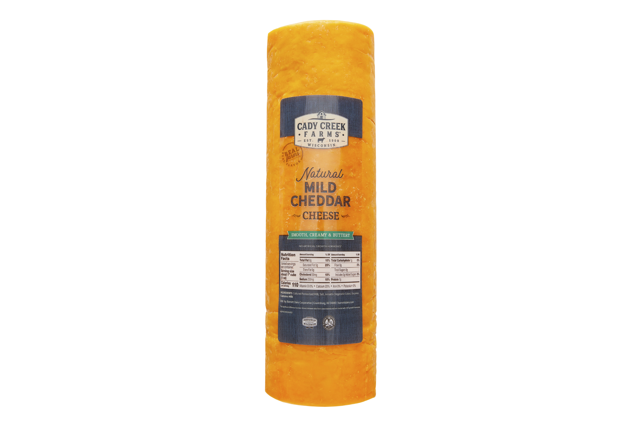 Cady Creek Farms Mild Cheddar 6 lb in package