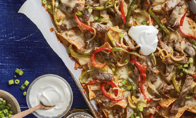 Philly Cheesesteak Sheet-Pan Nachos