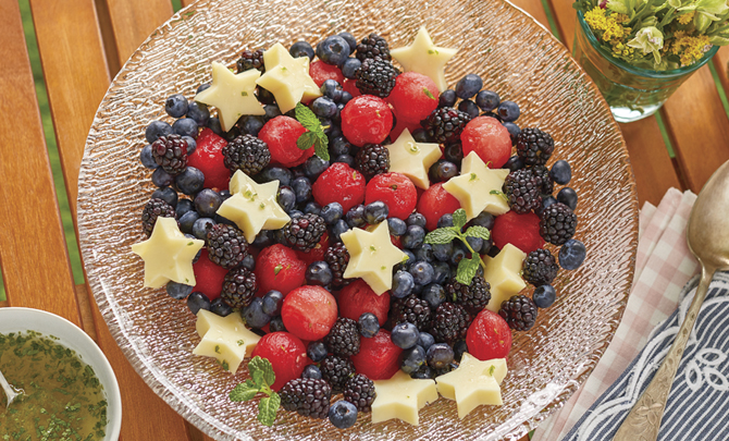 Red, White and Blue Fruit Salad