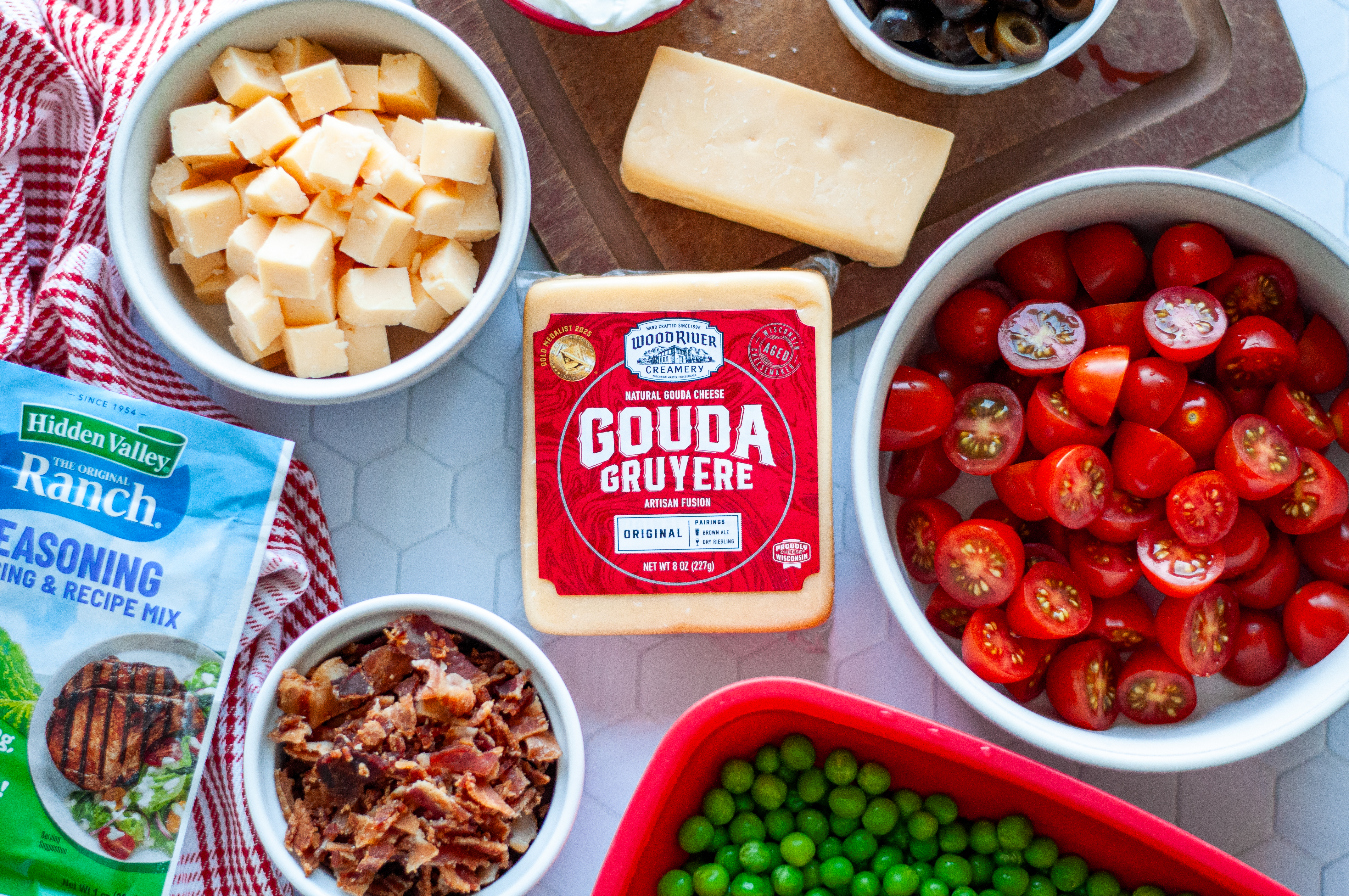 Bacon Ranch Pasta Salad Ingredients